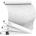 Wedding Decorations White Aisle Runner, 100' x 3', 100% Polyester, 50 GSM Thick & Durable Premium Quality, Charming Floral Print, Ideal for Indoor & Outdoor, Roll with Pull Cord & Adhesive Tape