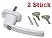 Produktbild Carparts-Online 27887_2 Sicherheitsfenstergriffe abschließbar aus Metall weiß 2 Stück