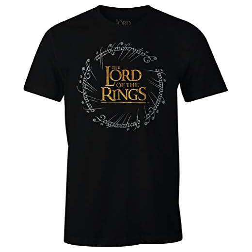 The Lord Of The Rings Melotrmts003 Camiseta, Negro, M para Hombre