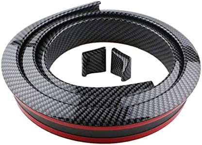 TuTuYa Universal Carbon Fiber Trunk Spoiler Lip Kit, 4.92ft/1.5m Universal Spoiler Car Rubber Strip Bar Spoiler Tailfin Tailfin Rear Wing Tailgate Hatchback for Most of Popular Cars