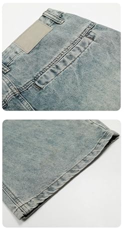 Men's Jeans American Style Denim Pants Loose Curved Knife Straight Wide Leg Trousers3