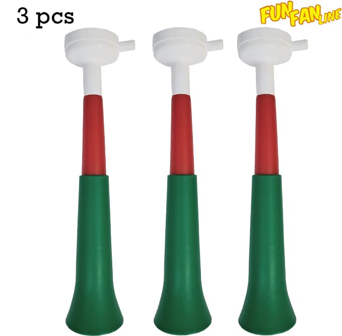 FUN FAN LINE - Pack 3 Three-Body Vuvuzela Trumpets, Wales - Image 3