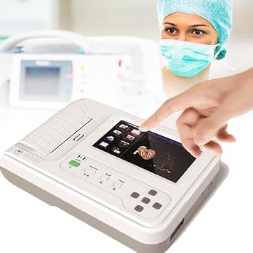 12 Channel ECG EKG Monitor for Home Use, Heart Health Tracking with Waveform Demonstration and Recording for Medical Analysis