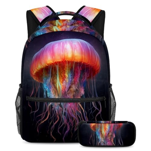 Sac à dos océan marine de grande capacité avec trousse à crayons pour adolescents
