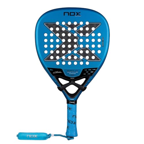Nox Edu Alonso EA10 Ventus Attack 12K Xtrem Racchetta Padel, Blu/Nero