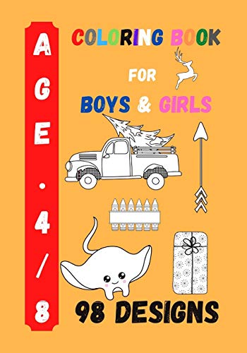 COLORING BOOK FOR BOYS AND GIRLS: KIDS COLORING ACTIVITY (RAINBOW)