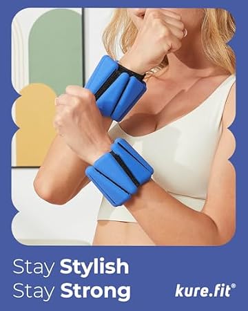Blue Adjustable Ankle Weights (1 lb) and Blue Adjustable Dumbbell (5 lbs) Bundle