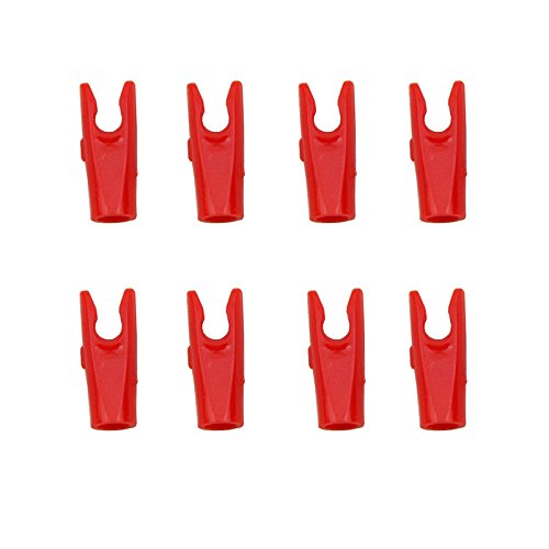 UP100 50 Pcs Arrow nocks for OD 3.2mm Pin Nock L Size for Archery Arrow Nock (Red)