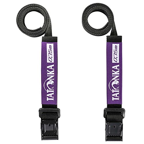 Tatonka Pasek do pakowania Easy Strap 18 mm / 0,75 m (2 sztuki) – dwa pasy mocujące z metalową klamrą – szerokość 1,8 cm i długość 75 cm – do regulacji objętości lub mocowania wyposażenia