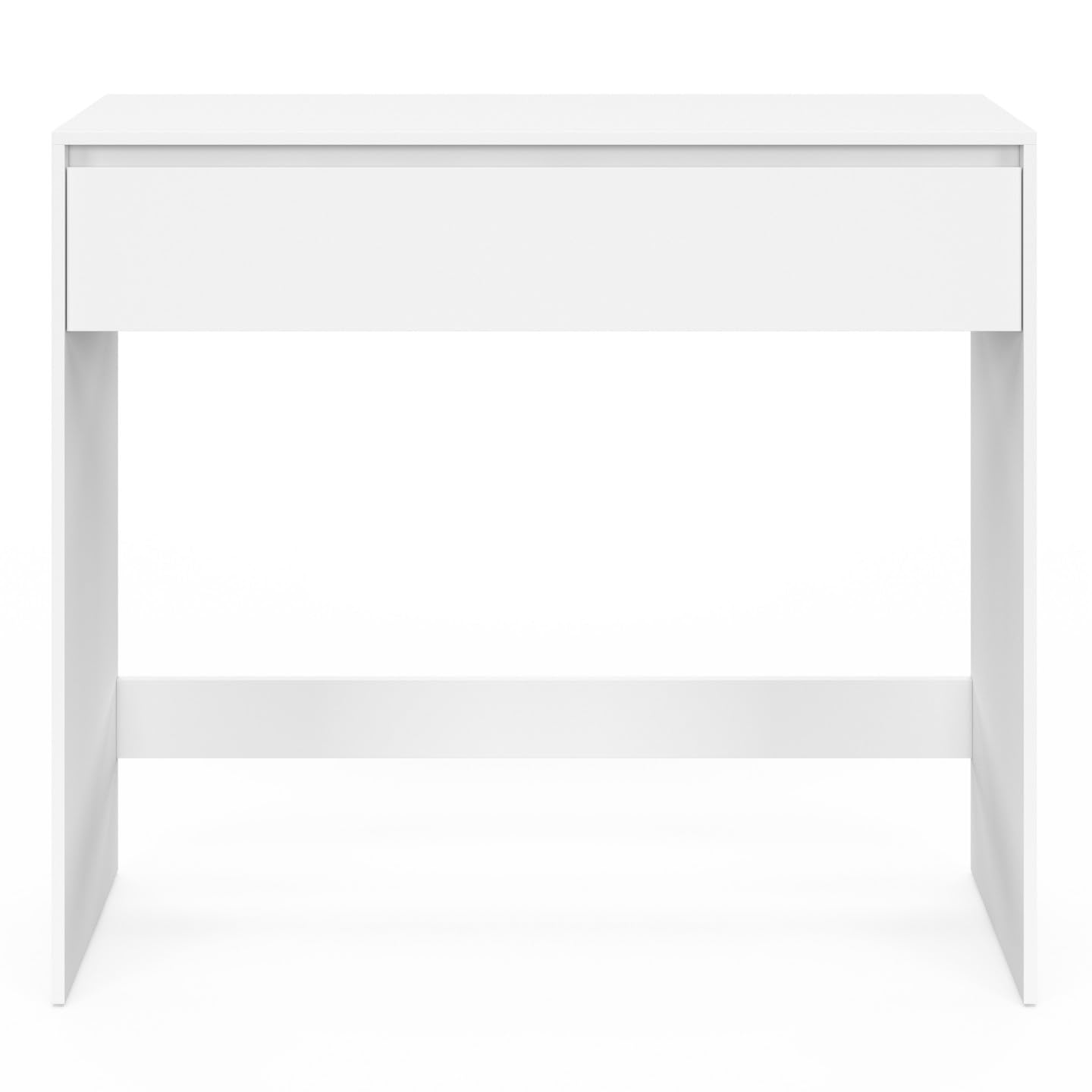 IDMarket - Console a 1 cassetto TOMI legno bianco