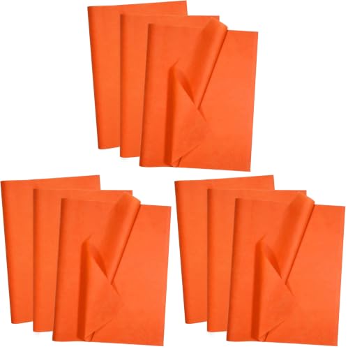 Image of 100 Sheets Orange Tissue Paper Artdly 14 x 20 Inches Plum Tissue Paper Bulk for Weddings Birthday DIY Project Wrapping Crafts Decor (Pack of 3)