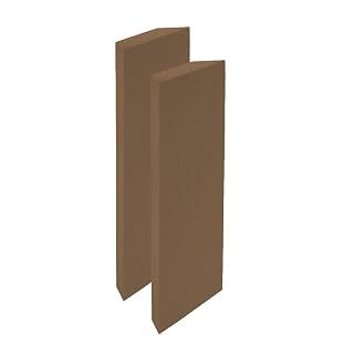 Timber Acoustics® Corner Bass Traps | Premium Low-Frequency Absorption with High-Density Roxul Rockwool | NRC 0.90 | [Set of 2] (Dark Beige, 2' x 6' x 5")