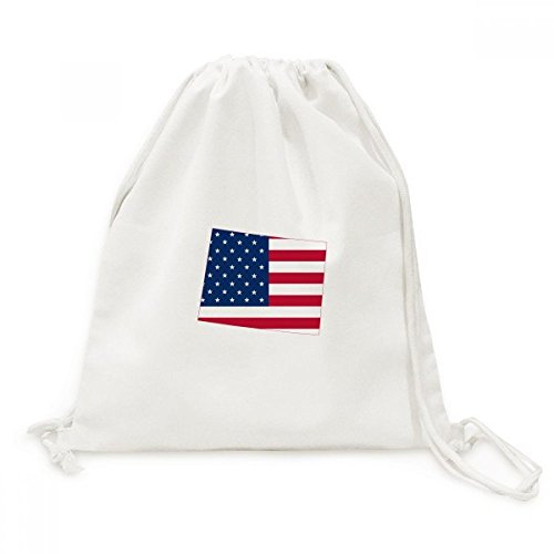 Sac à dos cordon de qualité supérieure motif Wyoming en toile