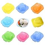 8 Stück Eierformer für Gekochte Eier Sushi Reisform Kunststoff Eier Former Niedlich Onigiri Maker Für Kinder Küche Bento Zubehör