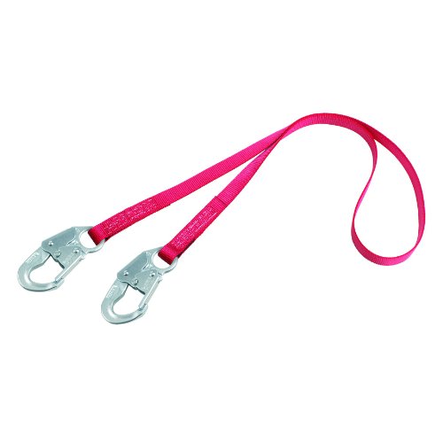 Image of 3M Protecta PRO 1385101 6' Web Restraint /Positioning Lanyard, with Snap Hooks At Each End, 310 lb. Capacity, Red