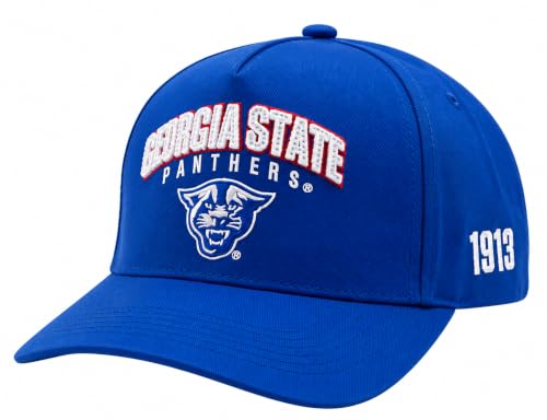 Georgia State University Panthers | Officially Licensed NCAA Adjustable Snapback Cap, Embroidered Performance Curved Brim Hat for Men, Women & Kids Royal Blue