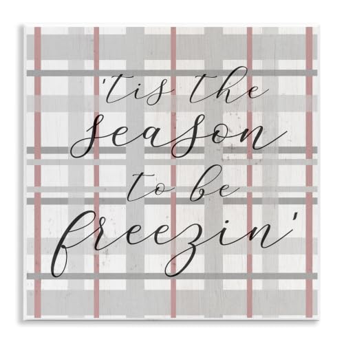 Christmas Plaid Humor Holiday, 12 x 12 Inch Mounted Print on Wall Plaque