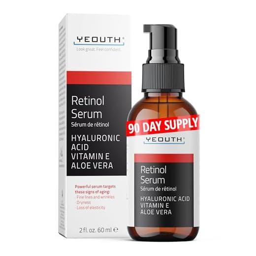 YEOUTH Serum Retinol con Ácido Hialurónico y Vitamina E, Noche Serum Retinol Hidratante, Skin Care Para Todo Tipo de Pieles 60ml