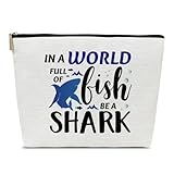 Ythuil Shark Makeup Bag, Shark Period Bag For Mom Women, Cute Ocean Themed Gifts For Teen Lovers, Funny Mothers Day Birthday Christmas Gifts