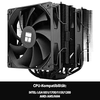 Thermalright Peerless Assassin 120 SE Schwarz CPU-Luftkühler, 6 Heatpipes, zwei TL-C12C PWM-Lüfter, 155 mm hohe CPU-Kühlung, for AM4/AM5,Intel LGA 1851/1700/1150/1151/1200 (PA120SE Black) – Ansicht 3