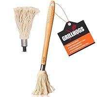 Algopix Similar Product 2 - GRILLHOGS 18 Basting Mop  BBQ Mop