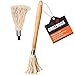 GRILLHOGS | Grill Basting Brush | Professional Barbecue Brush | Machine-Washable Cooking Mop Heads | 18 inch Wooden Long Handle