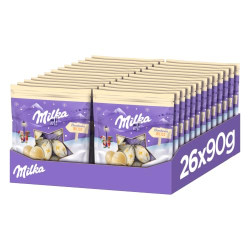 Milka Bonbons aus weißer Alpenmilchschokolade, 90 g (26er-Pack)