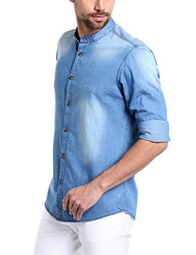 Image of Dennis Lingo Men's Solid Slim Fit Casual Shirt