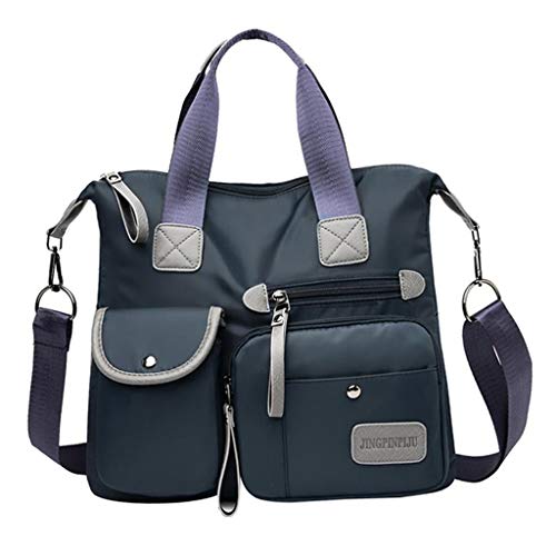 #N/A Bolsa Feminina De Nylon Resistente à água Mensageiro Em Cruz Bolsa De Ombro - Azul