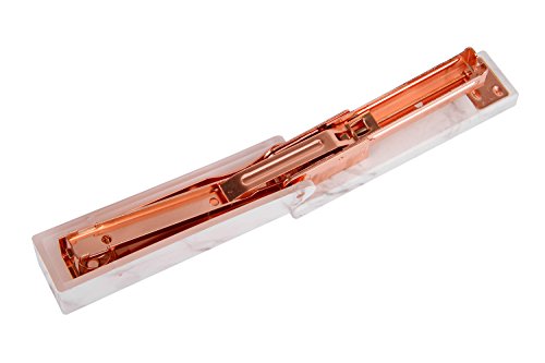 Marble Print Stapler 20 Sheet Capacity Heavy Duty Home Office Desk Stapler Jam-Free Manual Stapler Office Supplies With Anti-Skid Pad, Rose Gold #TOP4