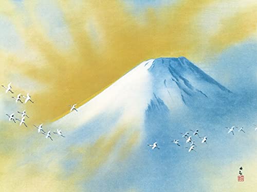 日本画 横山大観 霊峰飛鶴 額付 ナンバーあり額装品 Amazon.co.jp: 額絵 横山大観 霊峰飛鶴 F4 （G4-BN022-F4） 代引き不可