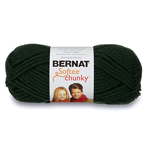 Image of Bernat Softee Chunky Yarn, 3.5 Oz, Gauge 6 Super Bulky, Dark Green