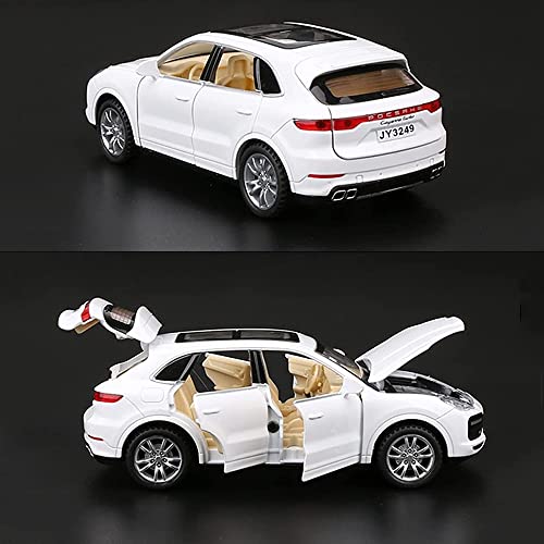Image of 1:32 Diecast Metal Car Model Caynen Cars for Kids Pull Back Openable Doors with Light Sound