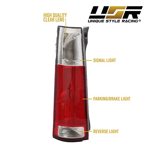 Usr Depo 97-01 Crv Tail Lights - Jdm Style Red/Clear Lens Rear Tail Lamps Set (Left + Right) Compatible With First Gen 1997-2001 Honda Cr-V #TOP5