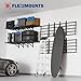 FLEXIMOUNTS 2 Pack 2x6ft Folding Garage Wall Shelves, Heavy Duty Wall Mounted Storage Rack, Holds Up to 1800 lbs,Organization System for Garage, Basement, Workshop, Black