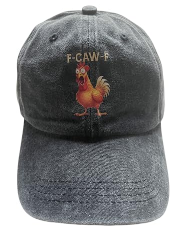 ADUPOKK F-CAW-F Hat Funny F CAW F Baseball Chicken Hat FCAWF Rooseter Humor Meme Cap for Men Women