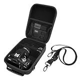 HESPLUS Hard Camera Case for Canon EOS Rebel T7 / T100 / 90D / T8i DSLR Camera 18-55mm Lens, Travel Camera Bag Protective Case with Adjustable Shoulder Straps - Black (CASE ONLY)