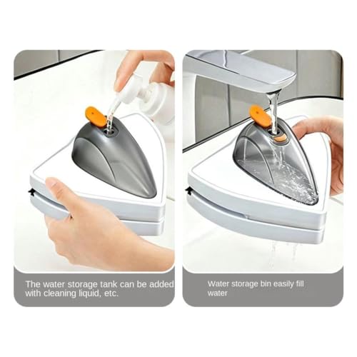 Limpiador de ventanas magnético triangular para un hogar con cristales impecables y luminosos 8