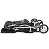 3 Wheels Foldable Pet Stroller Dog Cat Jogger Stroller Travel Carrier Strolling Cart w/Waterproof Cover Storage Basket Cup Holder & Removable Liner, Black