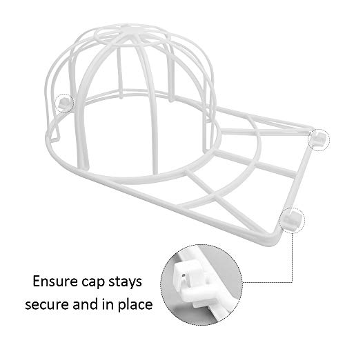 Hat Washer, 2 Pack Ball Cap Washer for Washing Machine, Baseball Hat Washer Cage, Baseball Cap Washing Cage, Curved Flat Bill Ball Cap Washer Protector, Dishwasher Hat Cleaner Rack Form Laundry Holder - Thumbnail 5