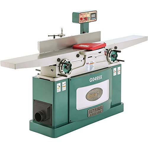 Grizzly Industrial G0495X - 8" X 83" Helical Cutterhead Jointer With Digital Height Readout #TOP4