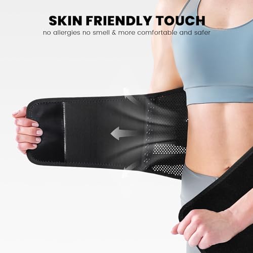 RISE GLOW Back Brace with Biomimetic Support System for Herniated Disc, Sciatica, Scoliosis, and Lower Back Pain Relief - Perfect for Posture Control, Lifting, Work & Sports for Men & Women (Large) - Thumbnail 4