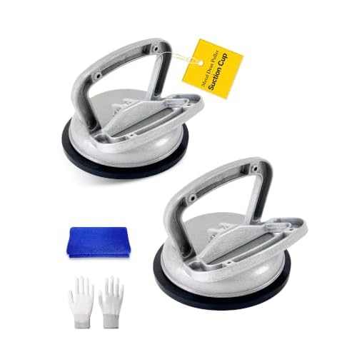 2 Pack Large Metal Dent Puller, Car Dent Puller Tool with Suction Cup, Dent Remover Tool for Car, Car Dent Repair Kit for Auto Body Hail Damage, Suction Cup Dent Puller for Glass and Tiles 2