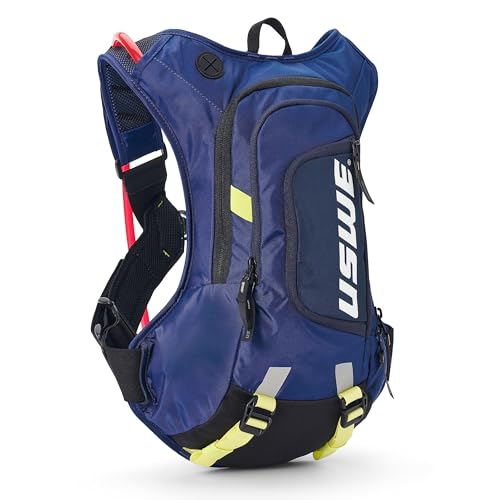 USWE Moto Hydro Hydration Pack - with Water Bladder, a High End, Bounce Free Backpack for Enduro and Off-Road Motorcycle (8L Blue)