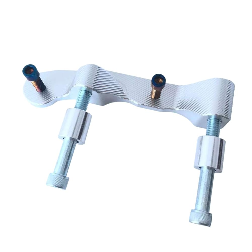 Venvaxkku Silver Motorcycle Cnc 100Mm Brake Caliper Bracket Adapter Compatible With Msx125 Grom Monkey Modified For 260Mm Brake Disc(Silver)