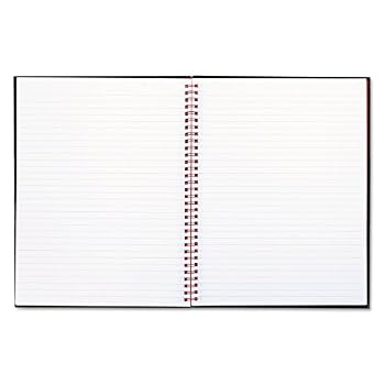 Office Product Black n' Red K67030 Twinwire Hardcover Notebook, Legal Rule, 11 x 8 1/2, White, 70 Sheets Book