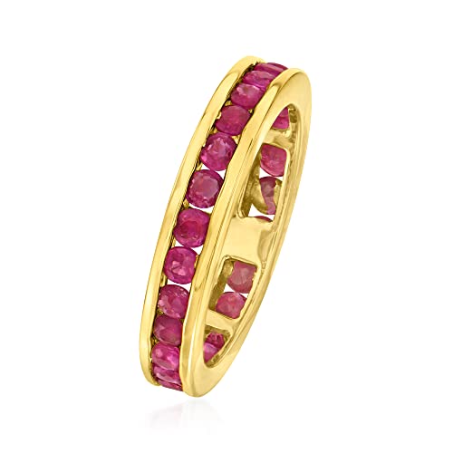 Ross-Simons 1.60 Ct. T.w. Ruby Eternity Band In 14Kt Yellow Gold. Size 6 #TOP2