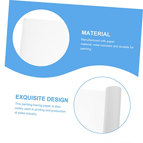 MAGICLULU 1 Rolo Papel Vegetal Rascunho Papel Vegetal Transparente Papel De Pintura De Rastreamento