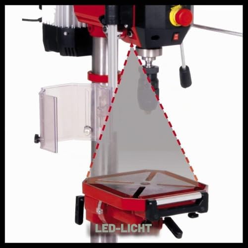 Einhell Säulenbohrmaschine TE-BD 750 E (750 W, 450-2.500 min-1, Induktionsmotor, stufenlose Drehzahlregulierung, Schnellspannbohrfutter von 1-16mm, MK2-Aufnahme, Tiefenanschlag)