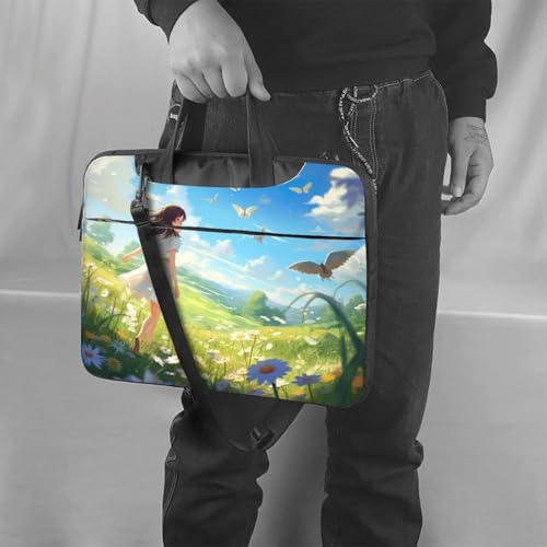 Bolso bandolera para laptop con diseño floral miniatura 2